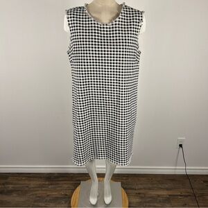 RD Style Black and White Gingham Midi Dress M